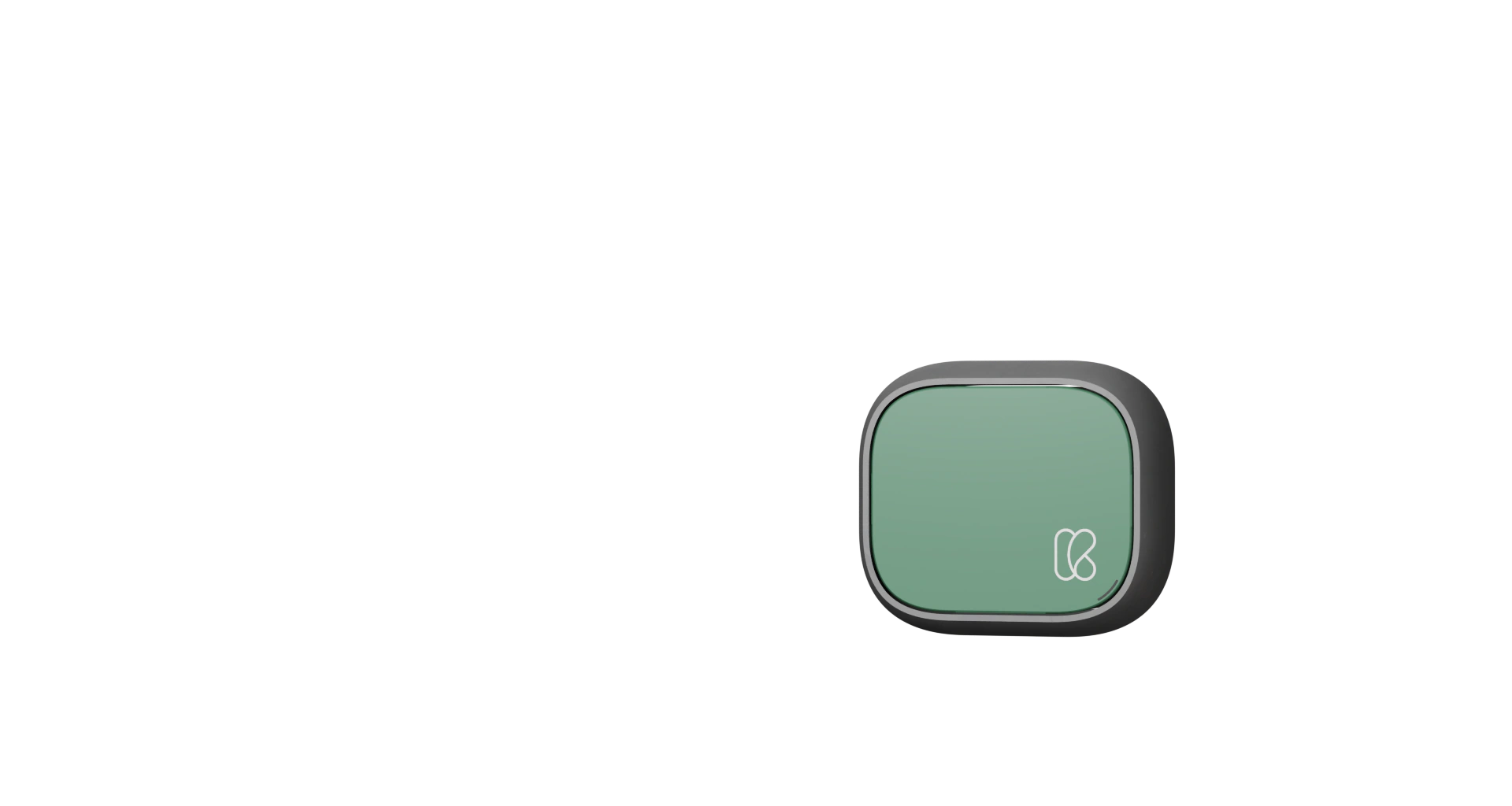 Kora Pocket bilateral pulse device with two small handheld buds and a compact charging case.